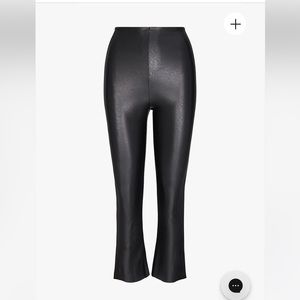 Commando Faux Leather Flare Crop Legging